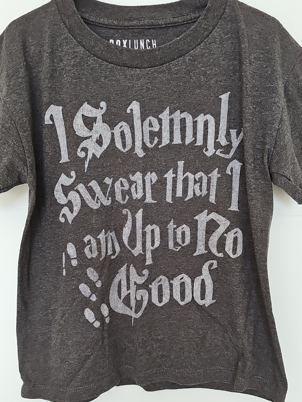 Harry Potter Solemnly Swear Charcoal Graphic Short Sleeve Tshirt Kids Sz XS 4/6